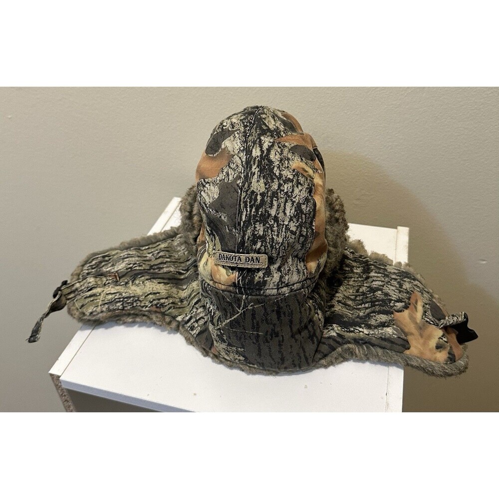 Dakota Dan Quilted Hat Ear Flaps Faux Fur One Size Fits Most Marine Digital Camo